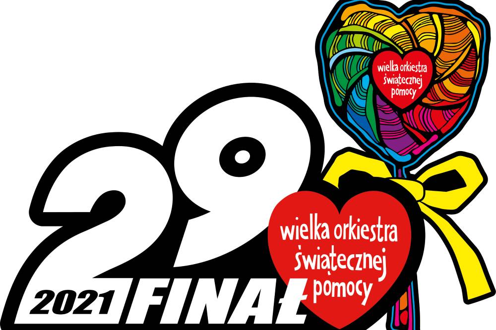 Plakat z sercem 29 finału WOŚP